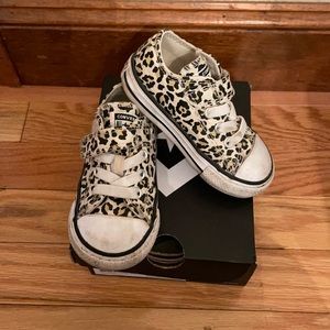 Converse infant size 5 sneakers. Cheetah.
